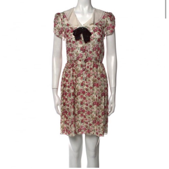 Nwt saint laurent floral print dress - Picture 5 of 10
